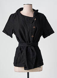 Chemisier manches courtes manches courtes noir SYM femme