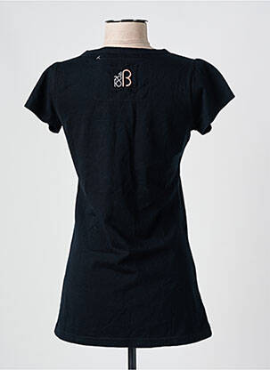 T-shirt sérigraphie floquée manches courtes noir 42010B femme