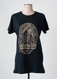 T-shirt sérigraphie avec strass manches courtes noir FAITH CONNEXION femme