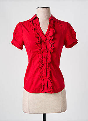 Chemisier manches courtes manches courtes rouge MISS OK femme