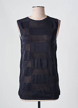 Débardeur stretch sans manche bleu SARAH PACINI femme