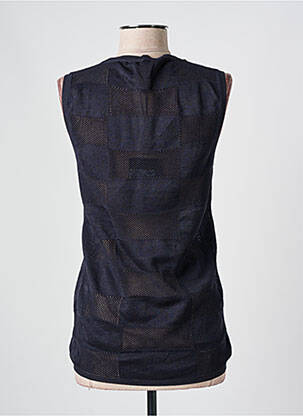 Débardeur stretch sans manche bleu SARAH PACINI femme