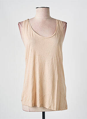Débardeur stretch sans manche beige PAUL & JOE femme