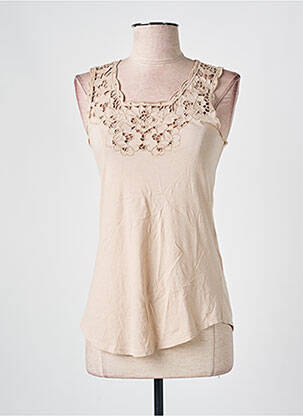 Débardeur coupe cintrée sans manche beige STELLA MCCARTNEY femme