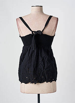 Top coupe cintrée sans manche noir VILA femme