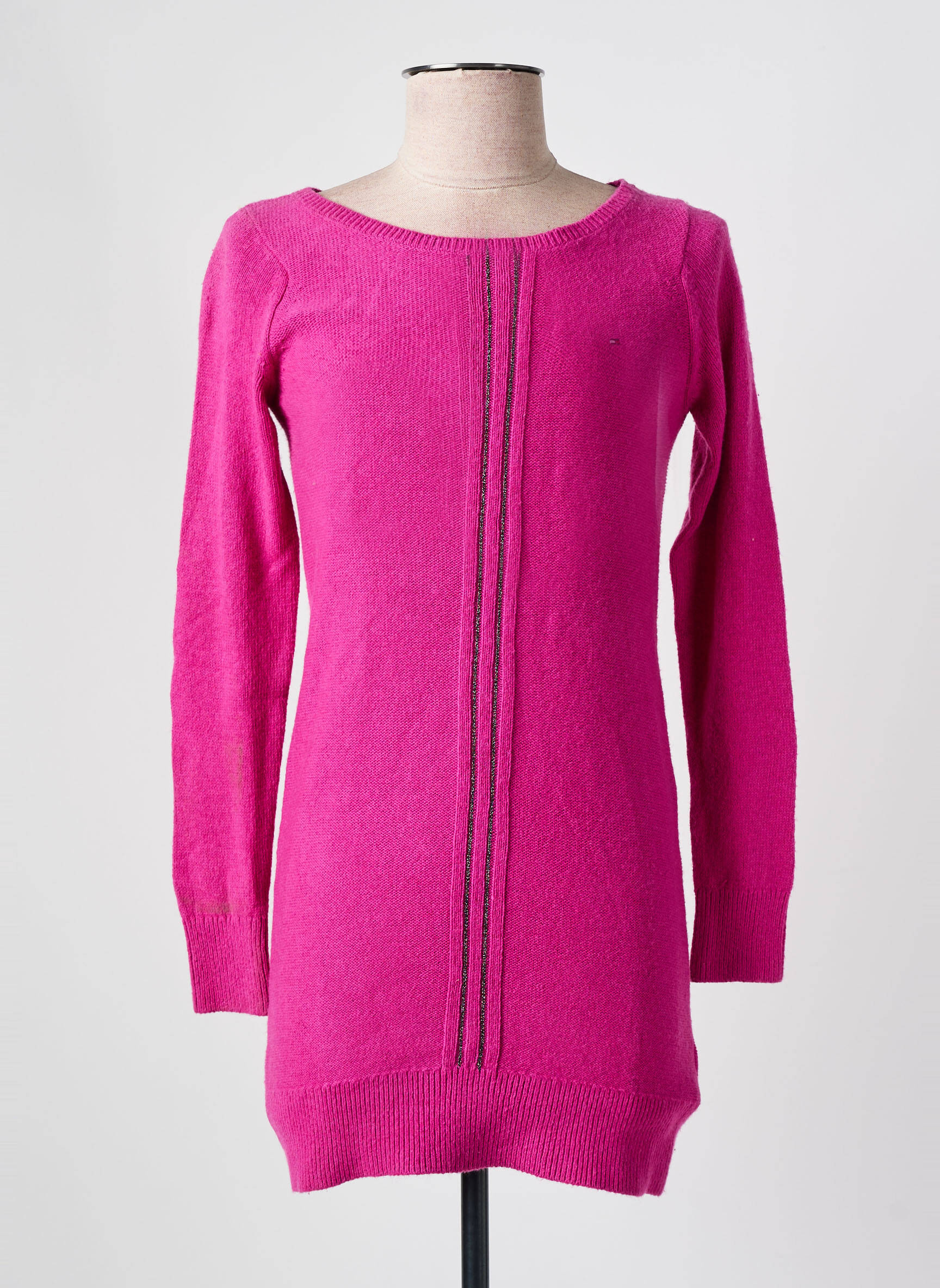 Pull maille tricot manches longues violet TOMMY HILFIGER fille