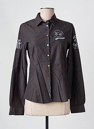 Chemisier coupe cintrée manches longues gris LA MARTINA femme