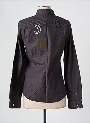 Chemisier coupe cintrée manches longues gris LA MARTINA femme