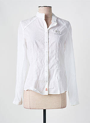 Chemisier coupe cintrée manches longues blanc LA MARTINA femme