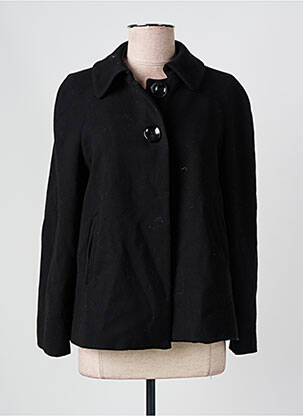 Manteau court coupe droite sans capuche noir ZARA femme