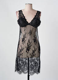 Jupon /fond de robe broderie noir OUNO femme