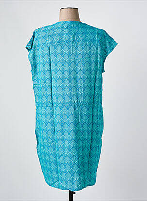 Robe courte manches courtes manches courtes bleu LA FIANCEE DU MEKONG femme