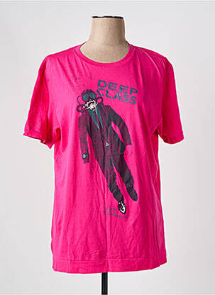 T-shirt sérigraphie manches courtes rose DIESEL femme