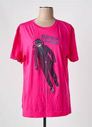 T-shirt sérigraphie manches courtes rose DIESEL femme