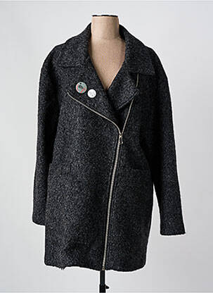 Manteau long coupe cintrée sans capuche gris REDSOUL femme