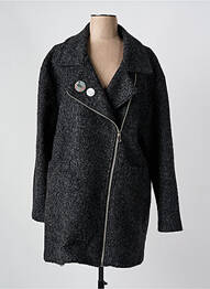 Manteau long coupe cintrée sans capuche gris REDSOUL femme