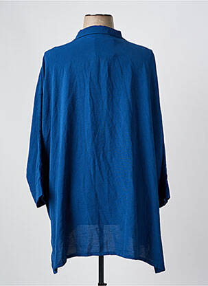Blouse manches 3/4 manches 3/4 bleu JASMINAH femme