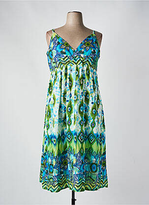 Robe mi-longue bleu JAC JAC pour femme