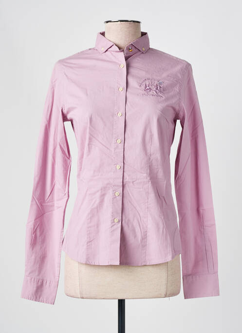 Chemisier coupe cintrée manches longues violet LA MARTINA femme