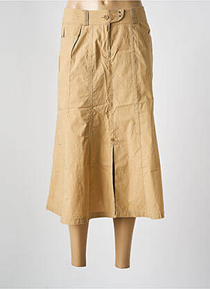 Jupe mi-longue taille haute beige DIANA GALLESI femme