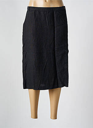 Jupe mi-longue coupe droite noir SYM femme