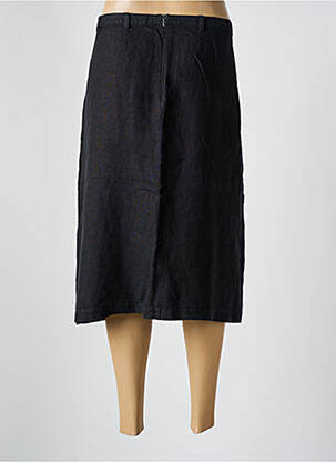 Jupe mi-longue coupe droite noir SYM femme