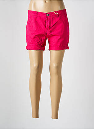 Short finition revers taille basse rose GEISHA femme