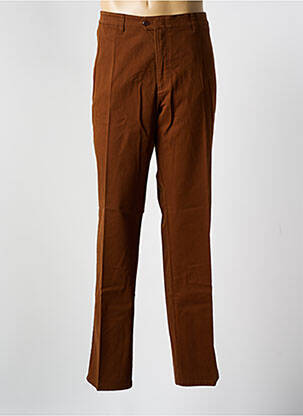 Pantalon chino fermeture zippée sous rabat avec crochet taille normale marron MISE AU GREEN homme
