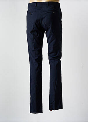 Pantalon chino fermeture zippée sous rabat avec crochet taille normale bleu JAQK homme