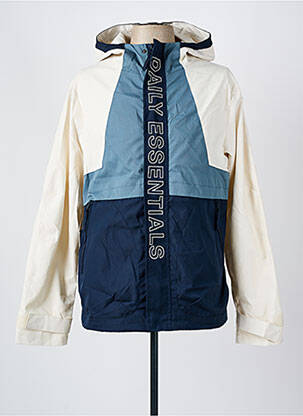 Coupe-vent poches a capuche bleu SMOG homme