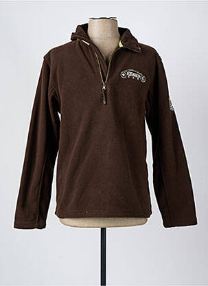 Sweat-shirt stretch manches longues marron EQUI-THEME homme