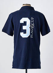 Polo bleu FLAGS & CUP pour homme seconde vue