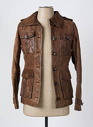 Veste en cuir marron OAKWOOD pour homme
