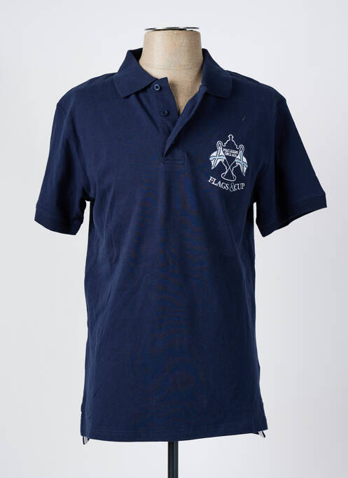 Polo bleu FLAGS & CUP pour homme