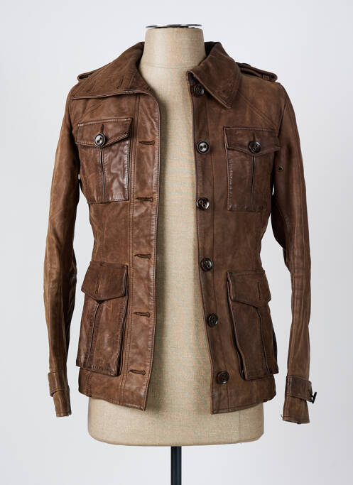Veste en cuir marron OAKWOOD pour homme