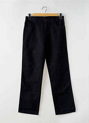 Pantalon droit fermeture zippée sous rabat boutonné taille normale noir ROBERTO CAVALLI femme