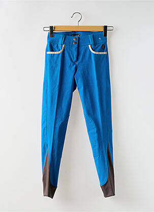 Pantalon slim tissage popeline taille normale bleu ESPERADO femme