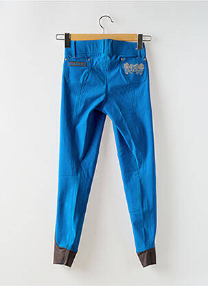 Pantalon slim tissage popeline taille normale bleu ESPERADO femme