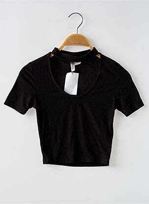 Top stretch manches courtes noir H&M femme