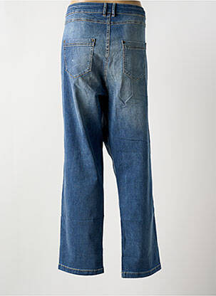 Jeans coupe droite effet usé délavé bleu QUÉ femme