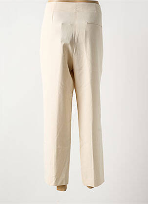 Pantalon droit stretch taille normale beige SYM femme