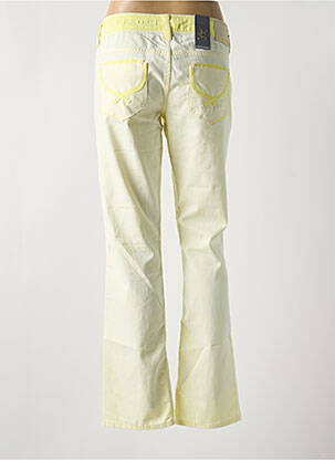 Pantalon droit stretch taille normale jaune FREESOUL femme
