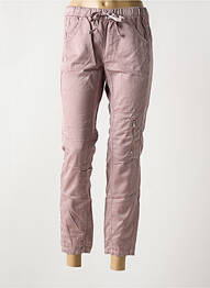 Pantalon 7/8 tissage popeline taille normale violet DEHA femme
