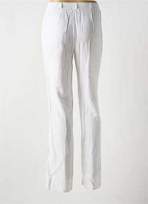 Pantalon droit tissage popeline taille normale blanc CHRISTIAN MARRY femme