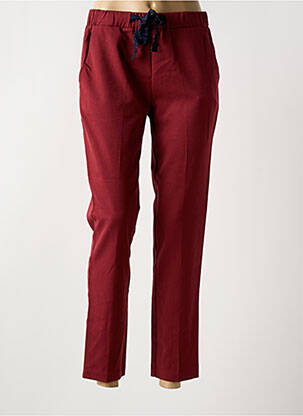 Pantalon slim taille élastique taille normale rouge GRACE & MILA femme