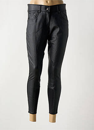 Pantalon 7/8 fermeture zippée sous rabat boutonné taille normale noir HORZE femme