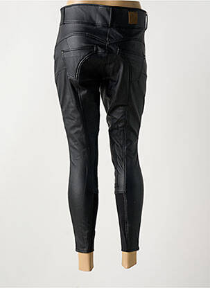 Pantalon 7/8 fermeture zippée sous rabat boutonné taille normale noir HORZE femme
