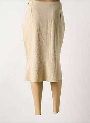 Jupe mi-longue stretch beige 20/20 femme