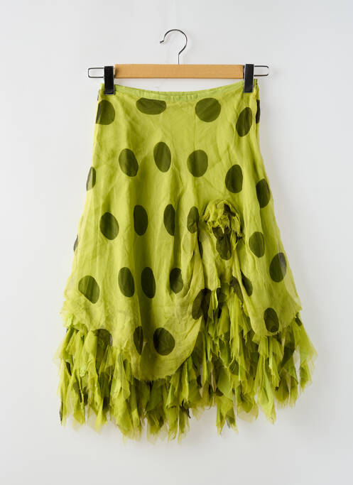 Jupe mi-longue vert LEIKO JEAN'S pour femme