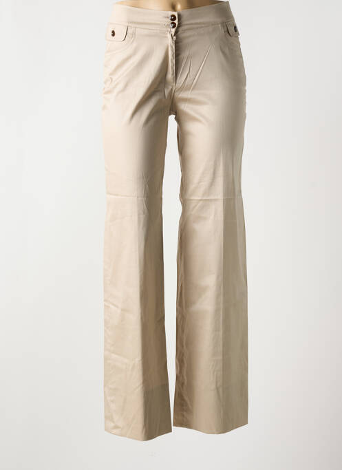 Pantalon droit beige DIANA GALLESI pour femme
